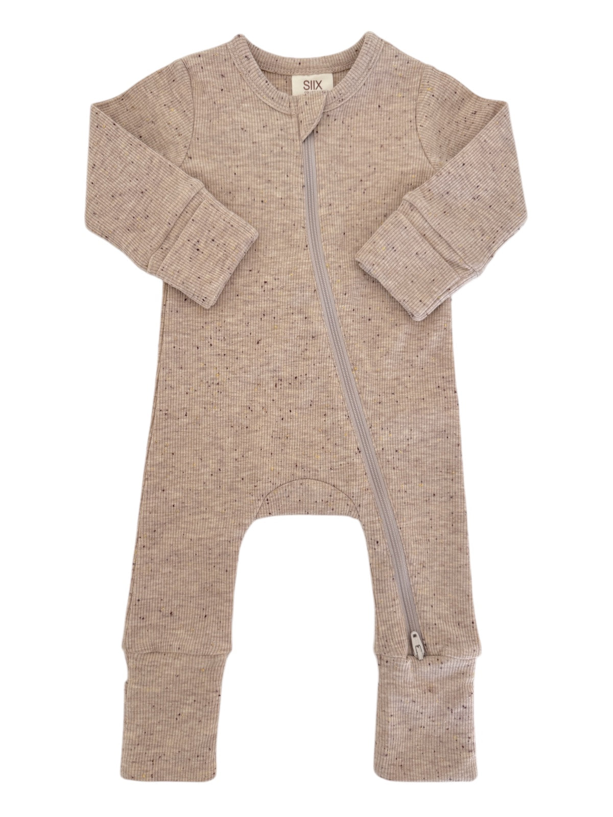 Tan Speckle / 2-Way Zip Romper