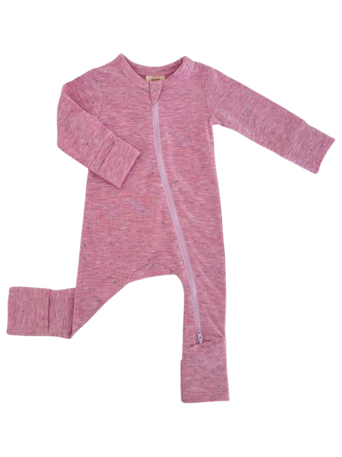 Pink Speckle / 2-Way Zip Romper