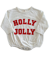 Holly Jolly White / Organic Long Sleeve T-Shirt Bubble