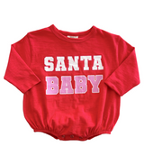 Santa Baby Red/Pink / Organic Long Sleeve T-Shirt Bubble