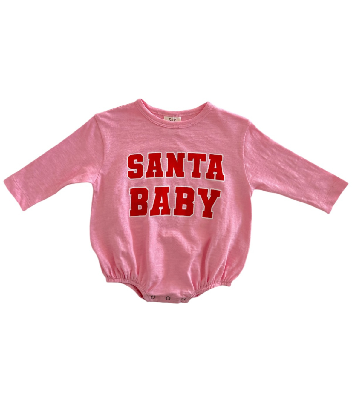 Santa Baby Pink / Organic Long Sleeve T-Shirt Bubble