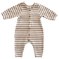 Tan Stripe / Organic Ribbed Long Sleeve Bay Jumpsuit