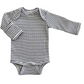 Black Stripe / Organic Ribbed Long Sleeve Bodysuit