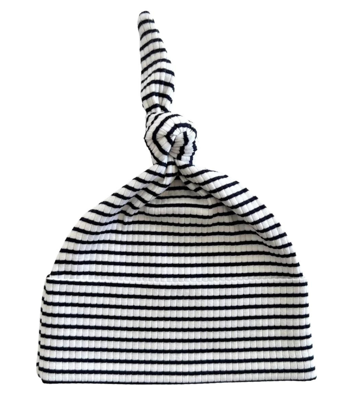 Black Stripe / Organic Ribbed Beanie