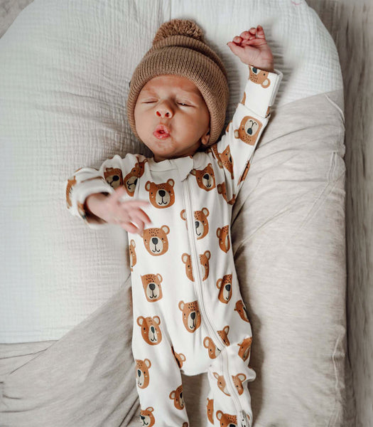 BEAEN ベアン あいみ着用COMPACT ZIP KNIT ROMPERS baby-bear-zip-romper-