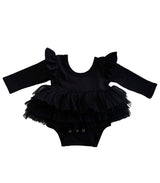 Black / Organic Long Sleeve Tutu Bodysuit