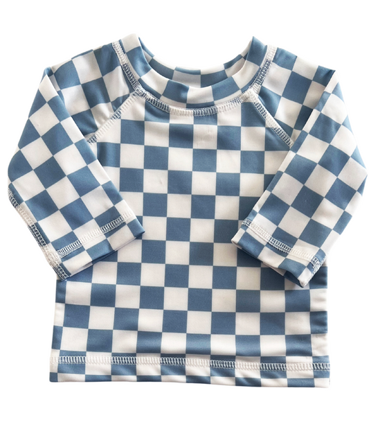 Blueberry Muffin Checkerboard / Maui Rashguard / UPF 50+