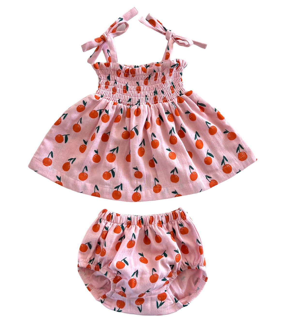 Blush Oranges / Organic Smocked Set