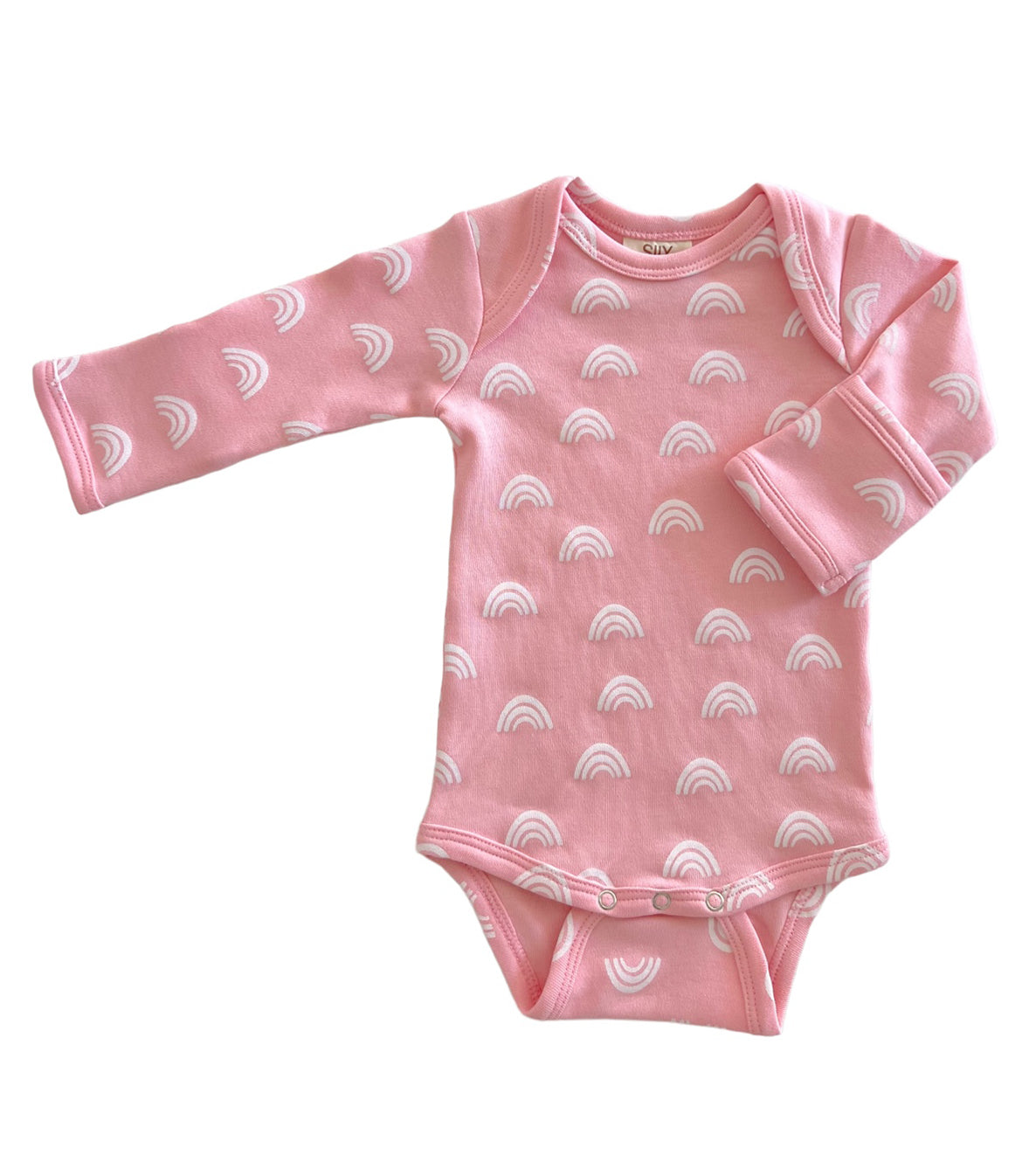 Blush Rainbow / Organic Long Sleeve Bodysuit