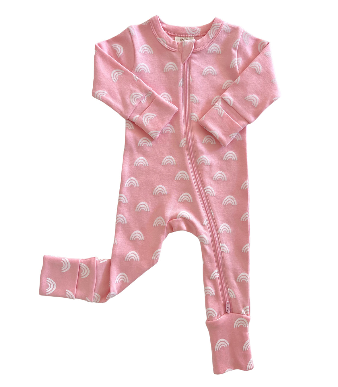 Blush Rainbow / Organic 2-Way Zip Romper