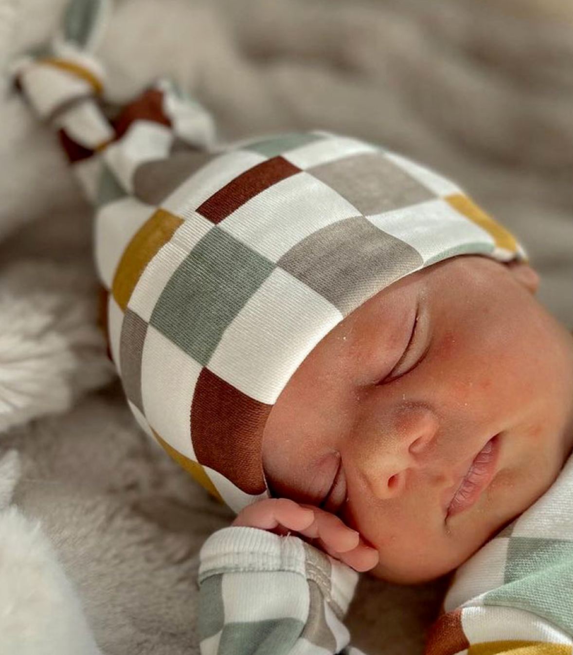 Cannoli Checkerboard / Organic Beanie