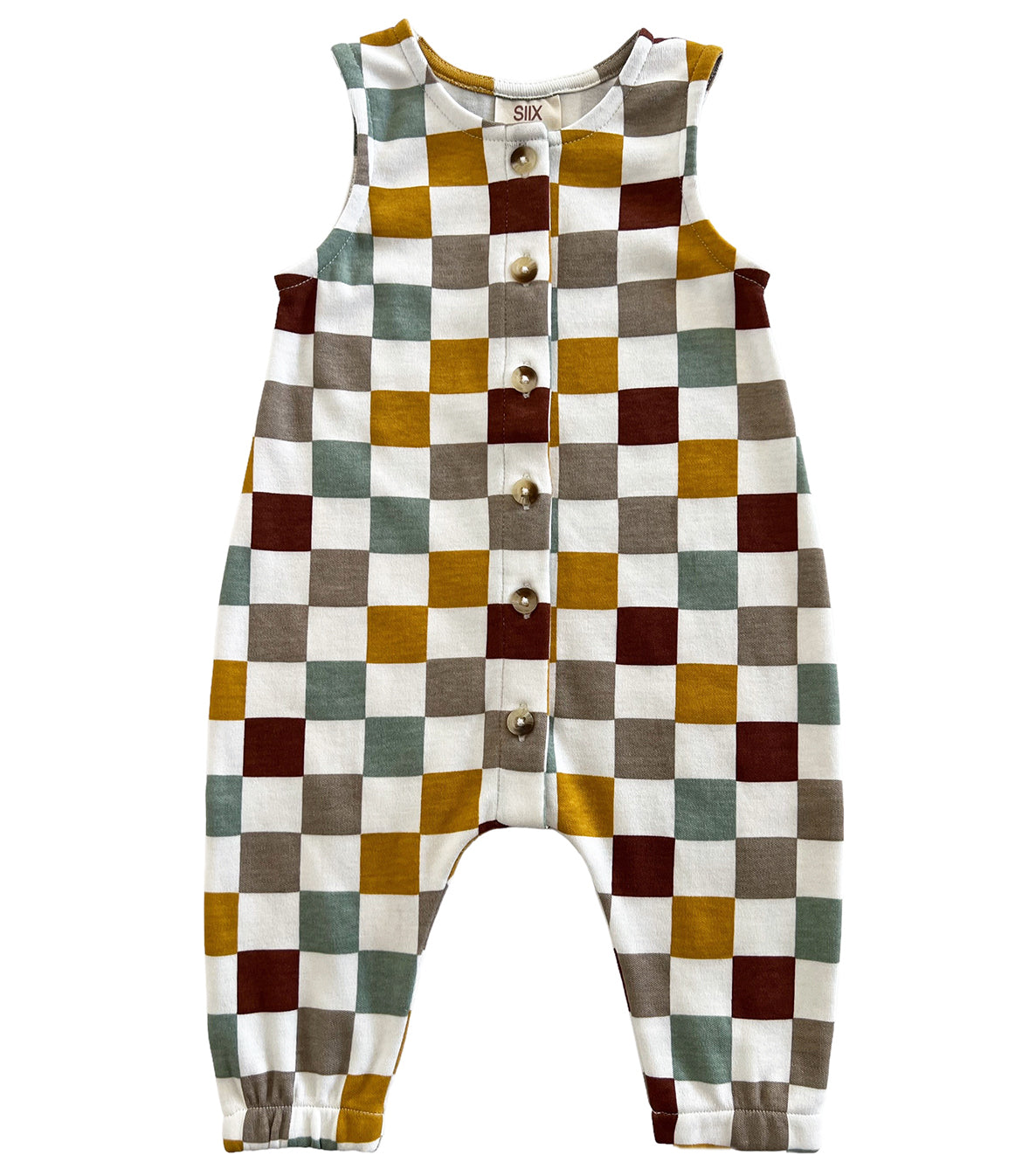 Cannoli Checkerboard / Organic Bay Jumpsuit