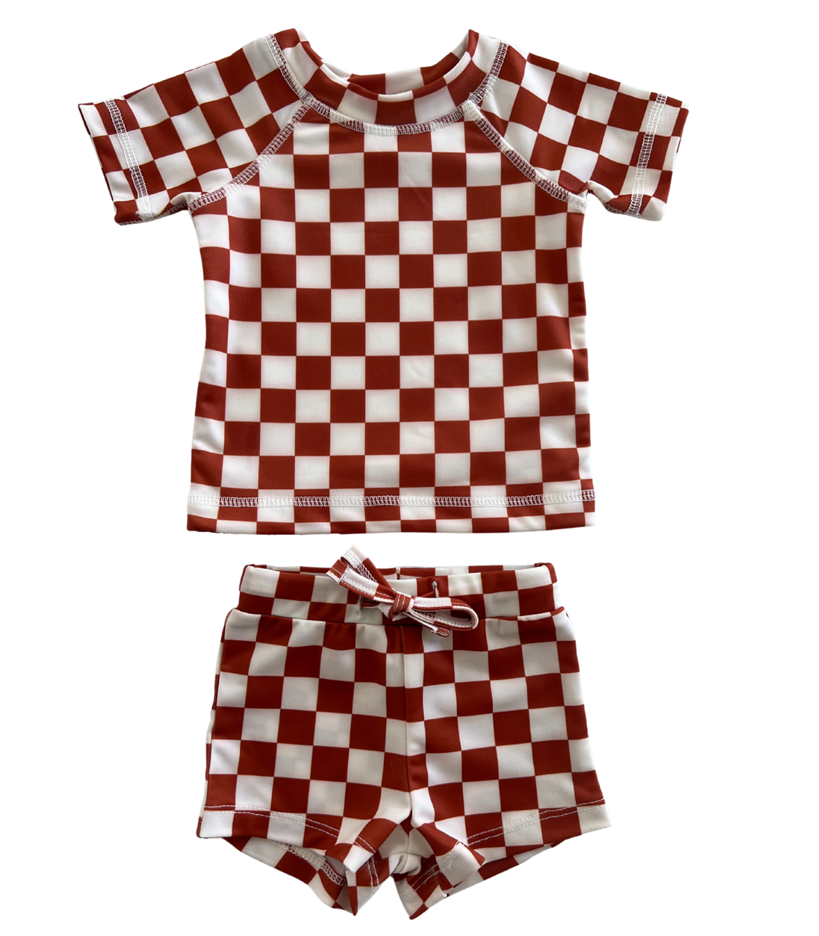 Stracciatella Checkerboard / Cove Rashguard Set / UPF 50+