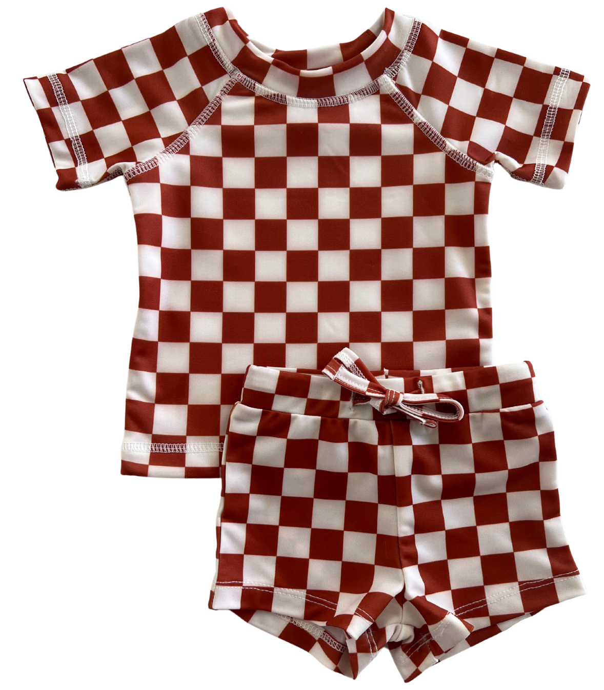 Stracciatella Checkerboard / Cove Rashguard Set / UPF 50+