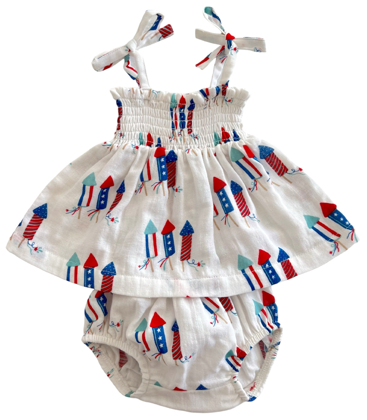 Firecrackers / Organic Smocked Set