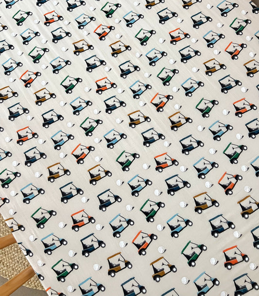 Golf Cart / Organic Crib Sheet