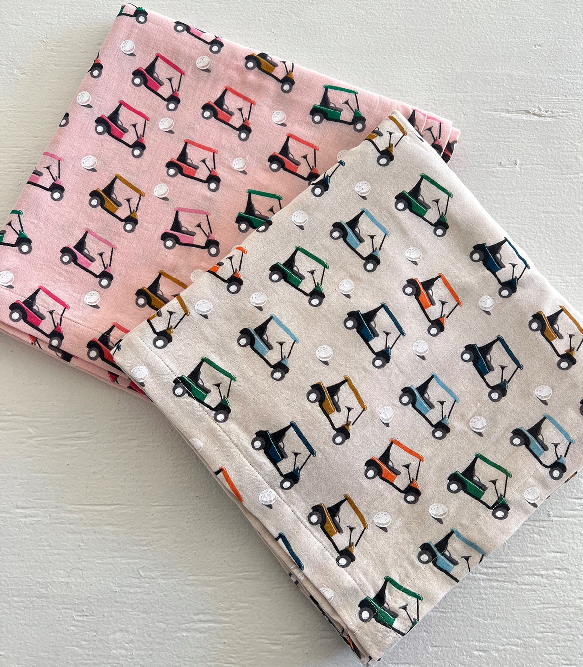 Pink Golf Cart / Organic Swaddle