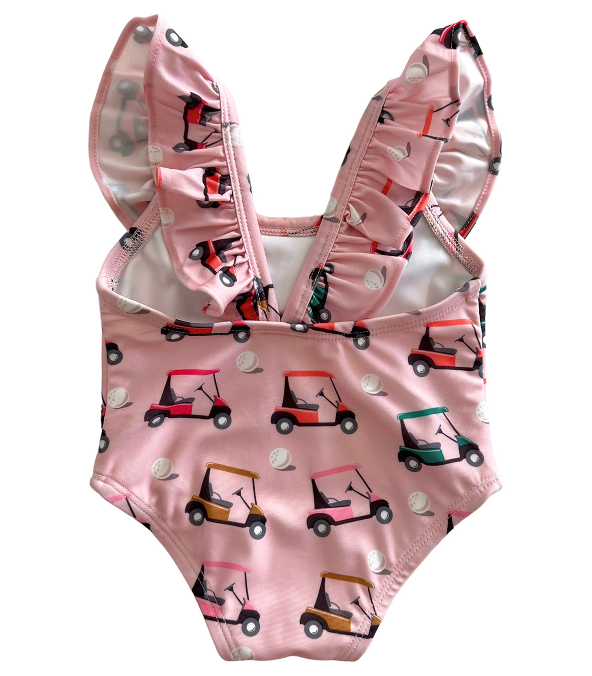 Pink Golf Cart / Isla Swimsuit / UPF 50+