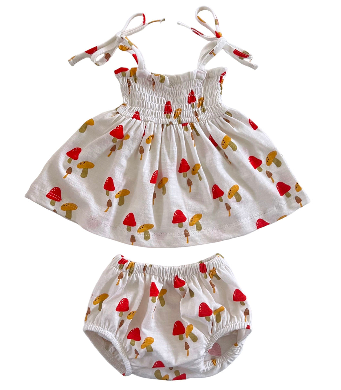 Mushroom / Organic Smocked Set