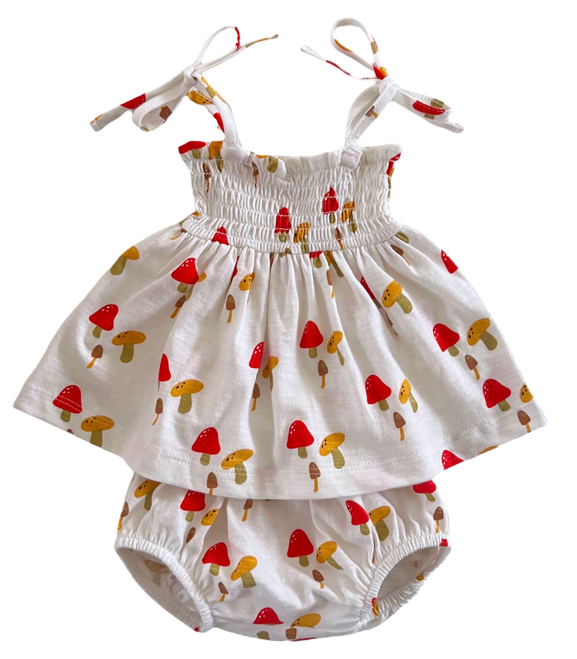 Mushroom / Organic Smocked Set