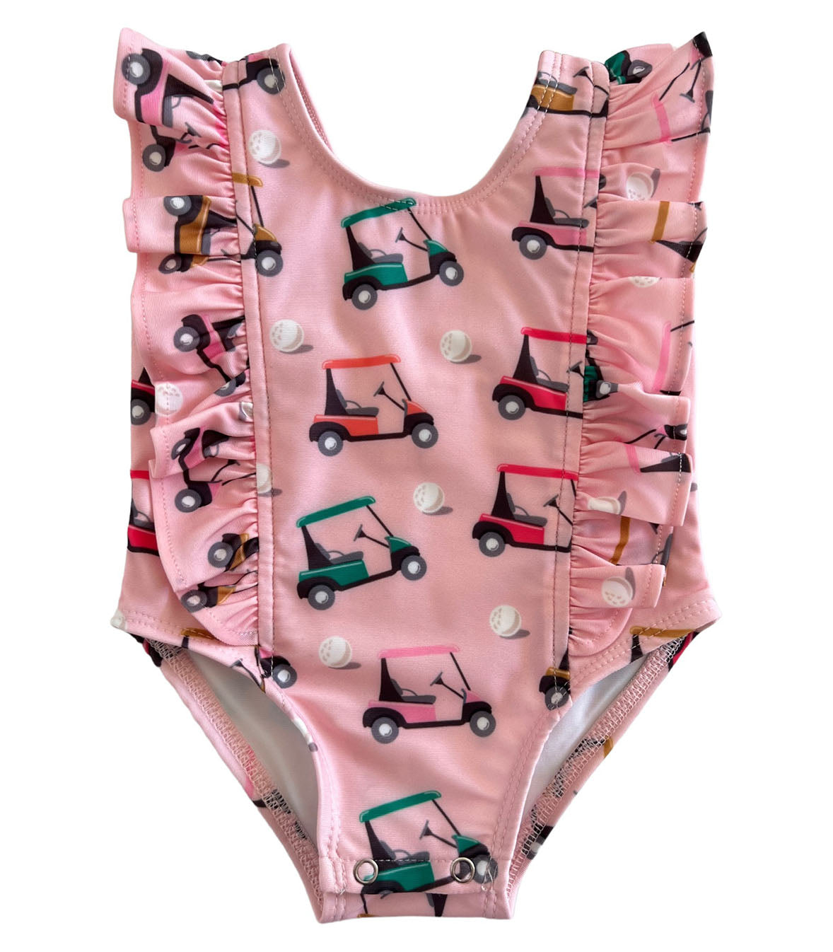 Pink Golf Cart / Monaco Swimsuit / UPF 50+