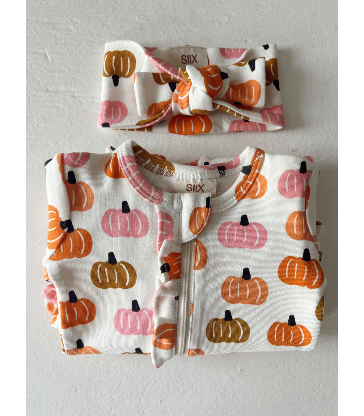 Pink Pumpkin Patch / Organic Bow