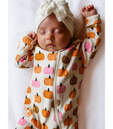 Pink Pumpkin Patch / Organic 2-Way Zip Romper