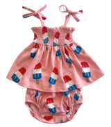 Popsicle Pink / Organic Smocked Set