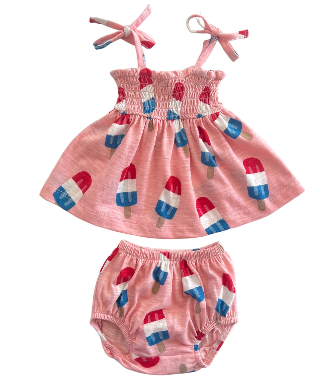 Popsicle Pink / Organic Smocked Set