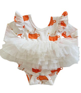 Pumpkin Mug / Organic Long Sleeve Tutu Bodysuit