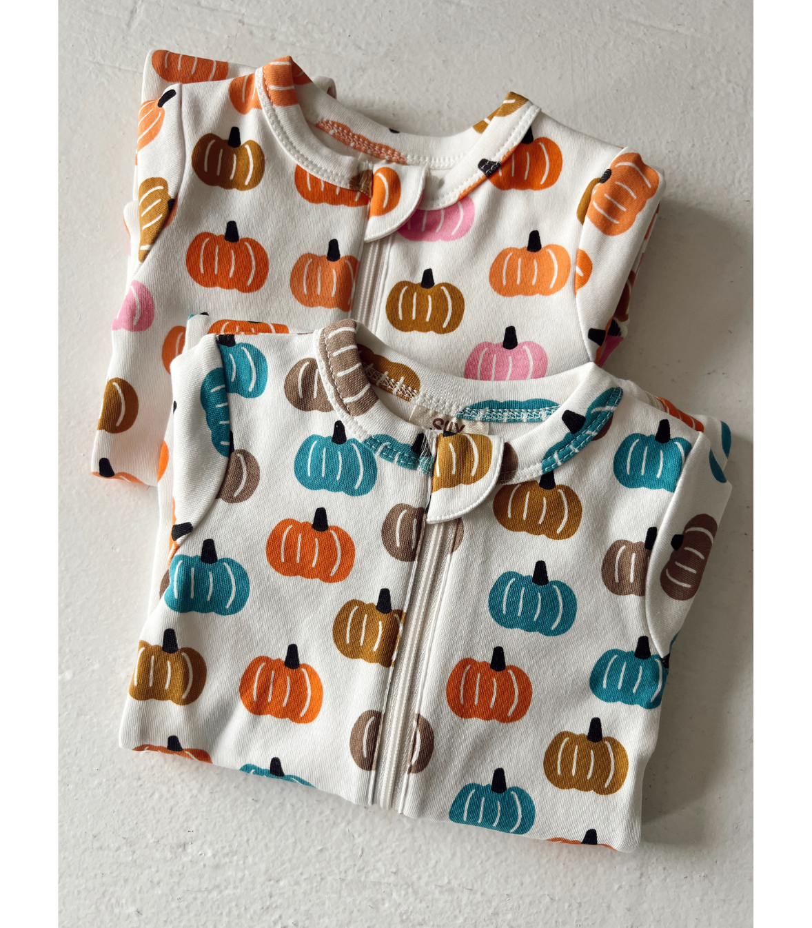 Pumpkin Patch / Organic 2-Way Zip Romper