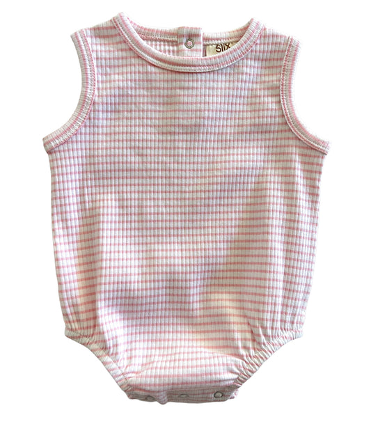 Pink Stripe / Organic Ribbed Dune Bubble