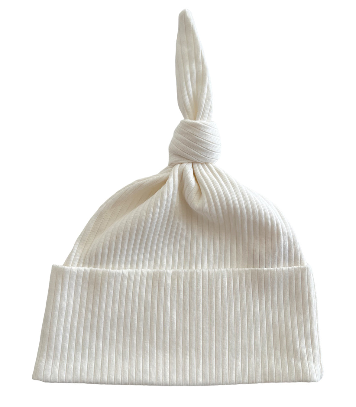 Ivory / Organic Ribbed Beanie