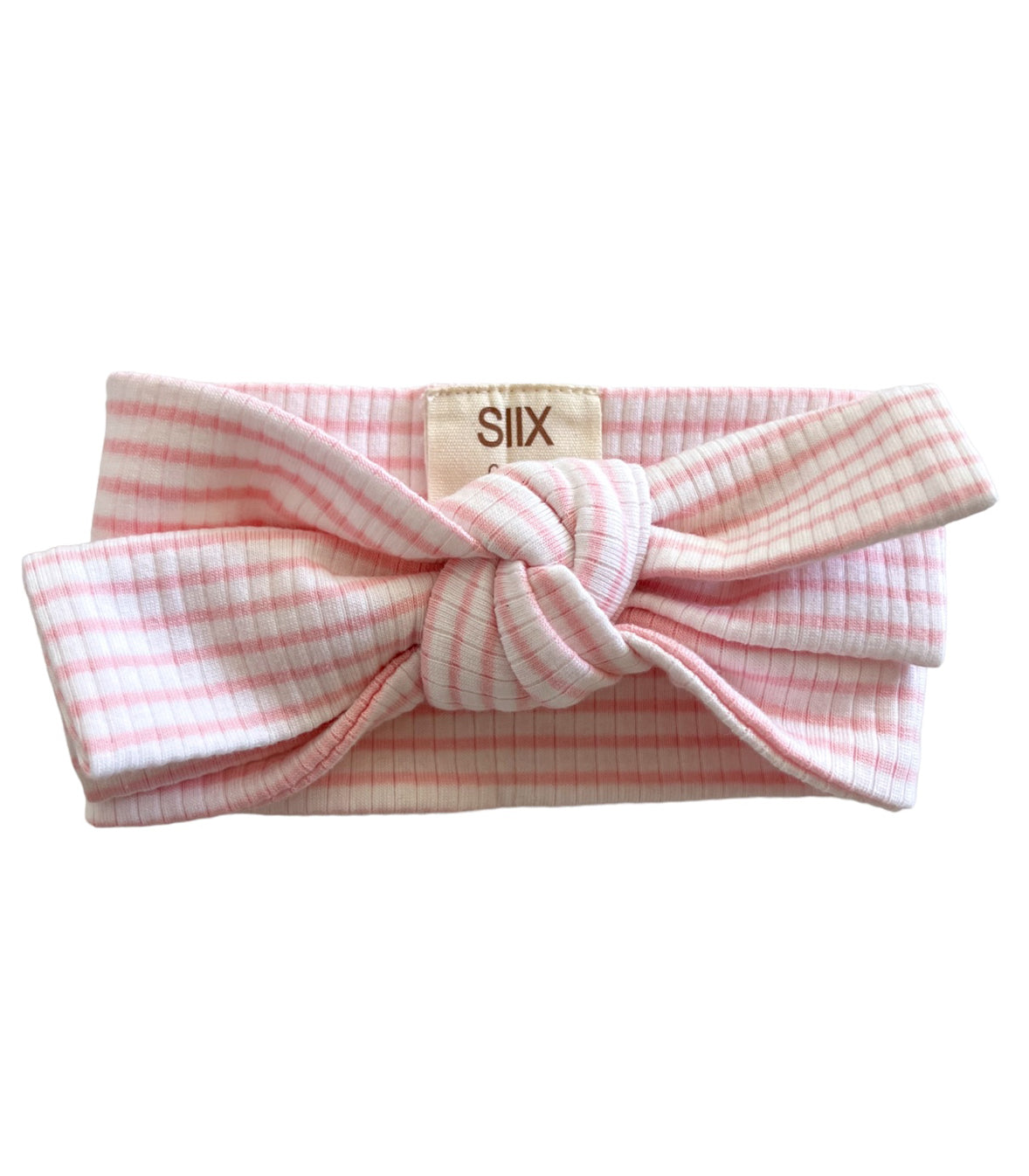 Pink Stripe / Organic Ribbed Bow