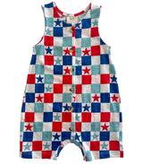 Red, White & Blue Checkerboard / Organic Bay Shortie