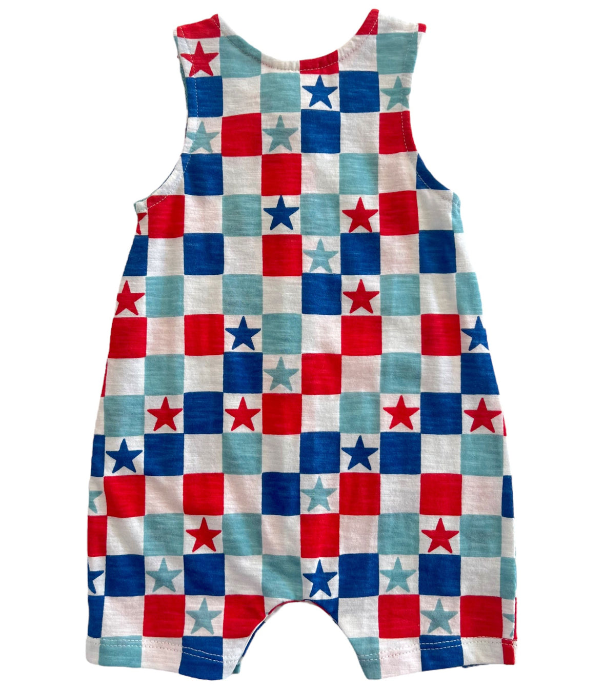 Red, White & Blue Checkerboard / Organic Bay Shortie