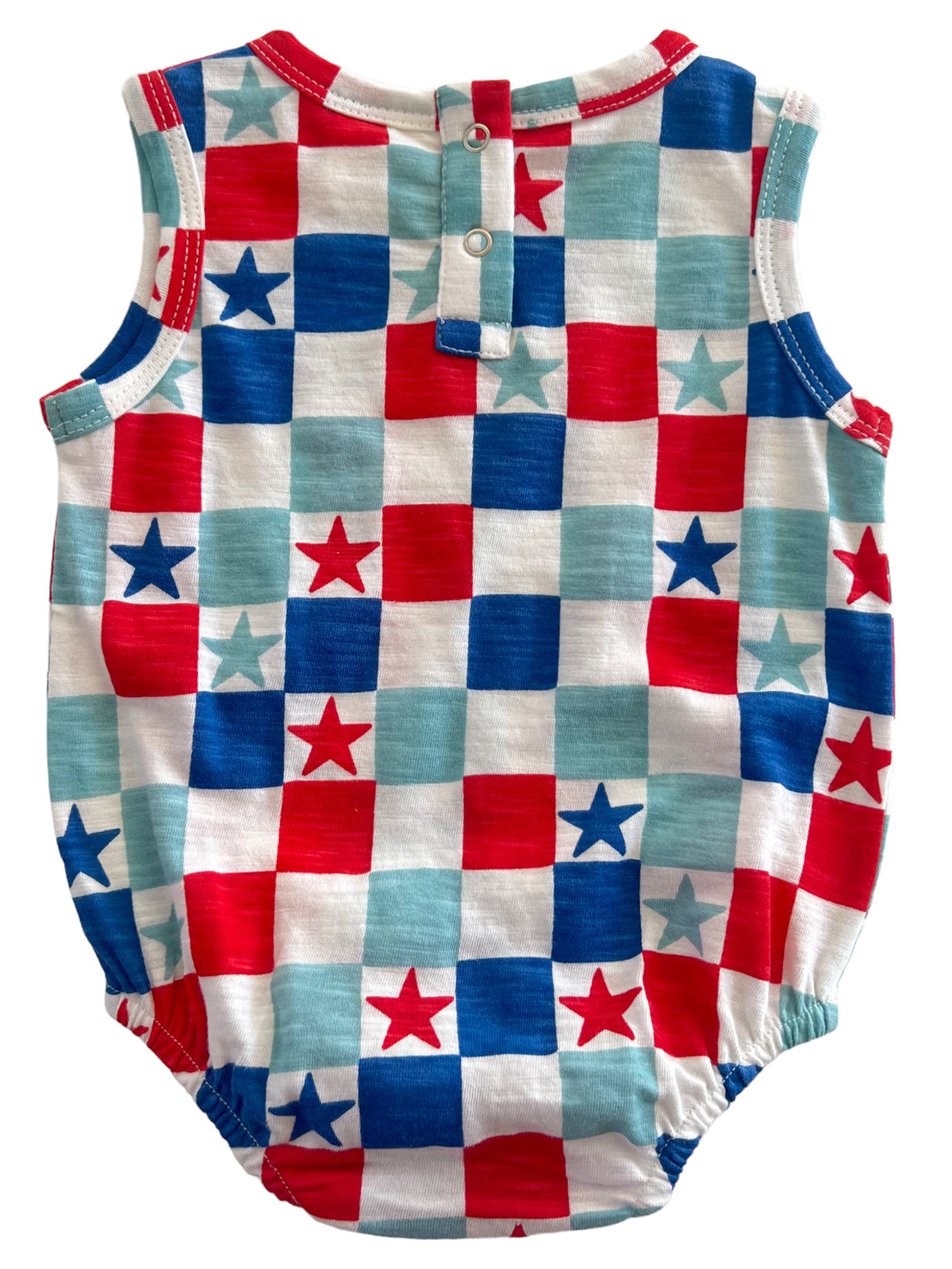 Red, White & Blue Checkerboard / Organic Dune Bubble
