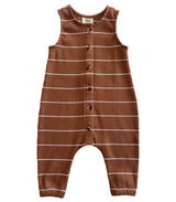 Saddle Stripe / Organic Ribbed Bay Jumpsuit