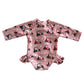 Pink Golf Cart / Skipper Rashguard Swimsuit / UPF 50+