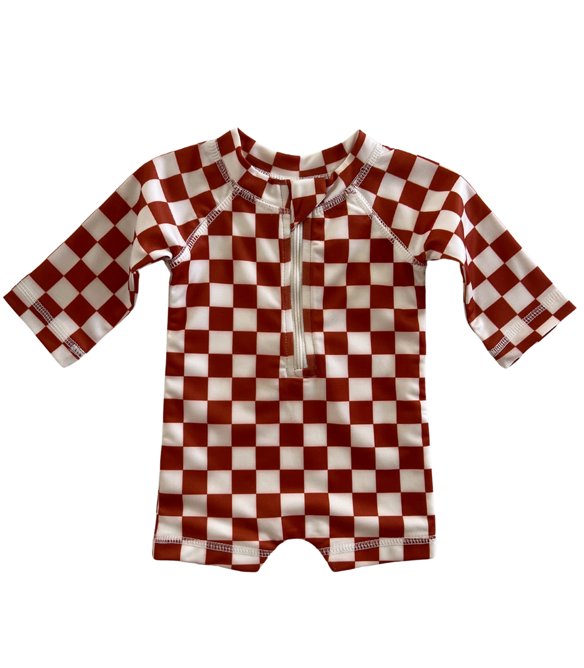 Stracciatella Checkerboard / Sonny Rashguard Swimsuit / UPF 50+