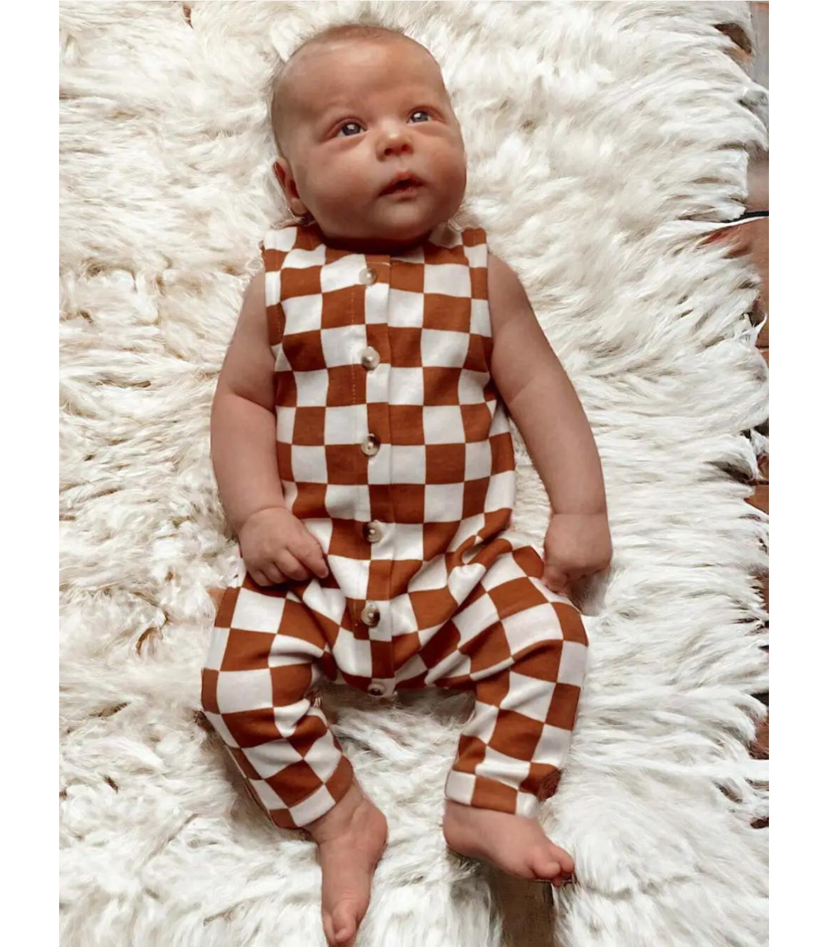 Stracciatella Checkerboard / Organic Bay Jumpsuit