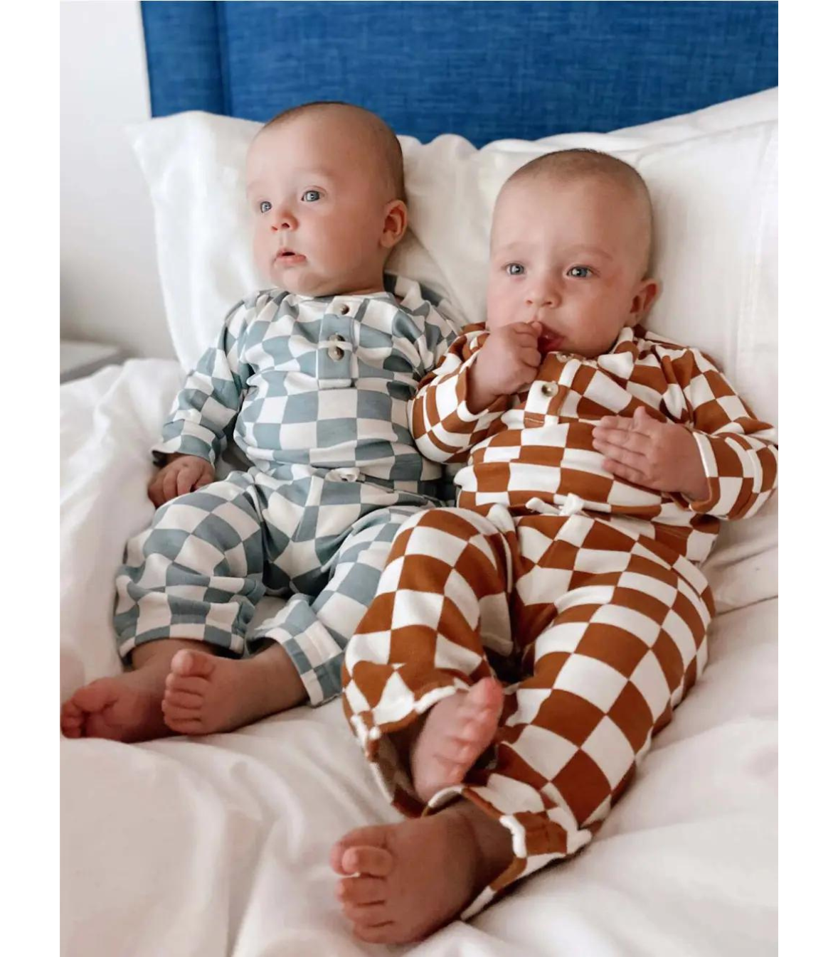 Stracciatella Checkerboard / Organic Wells Top + Pant Set