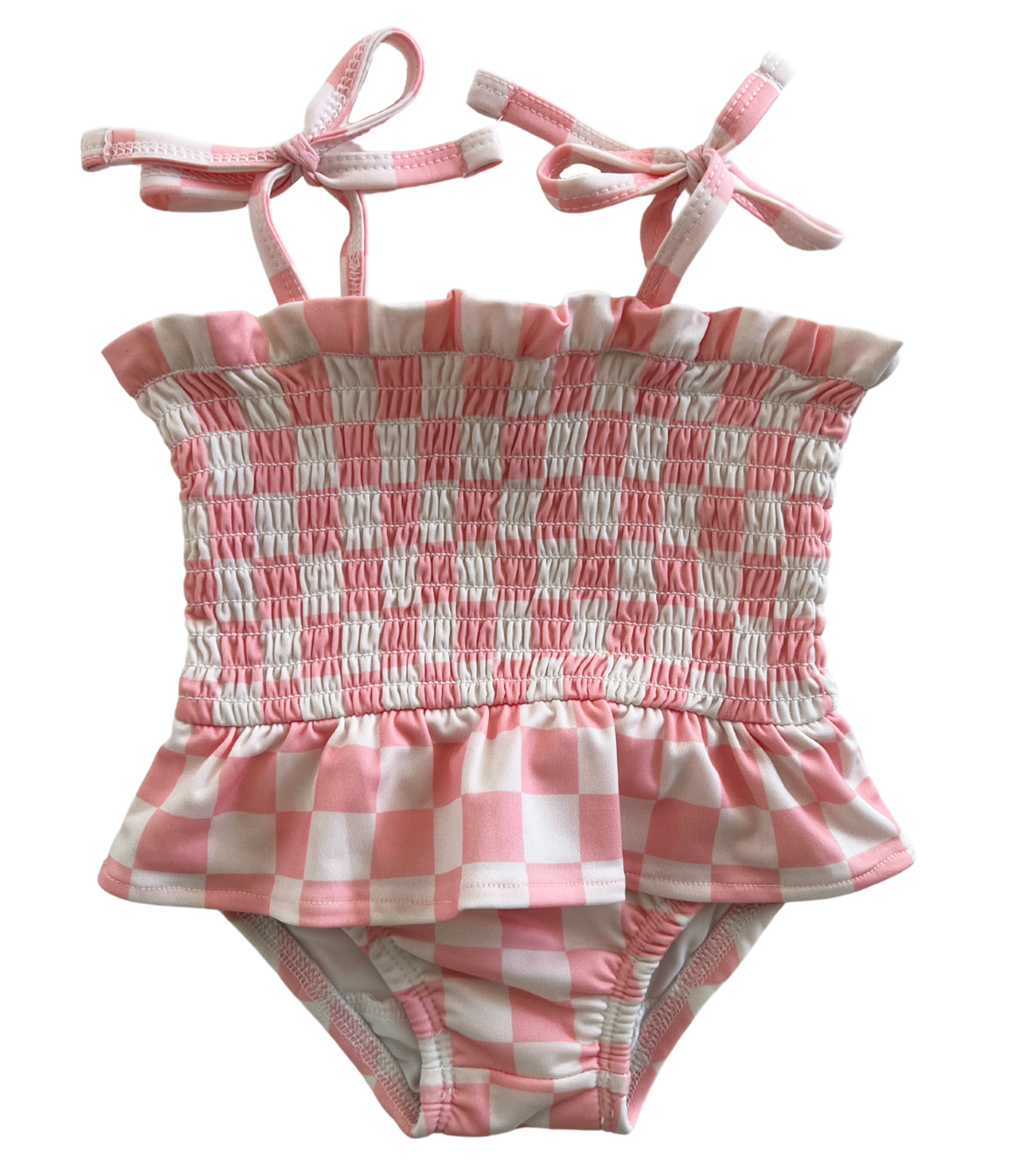 Strawberry Shortcake Checkerboard / Soleil Swimsuit / UPF 50+