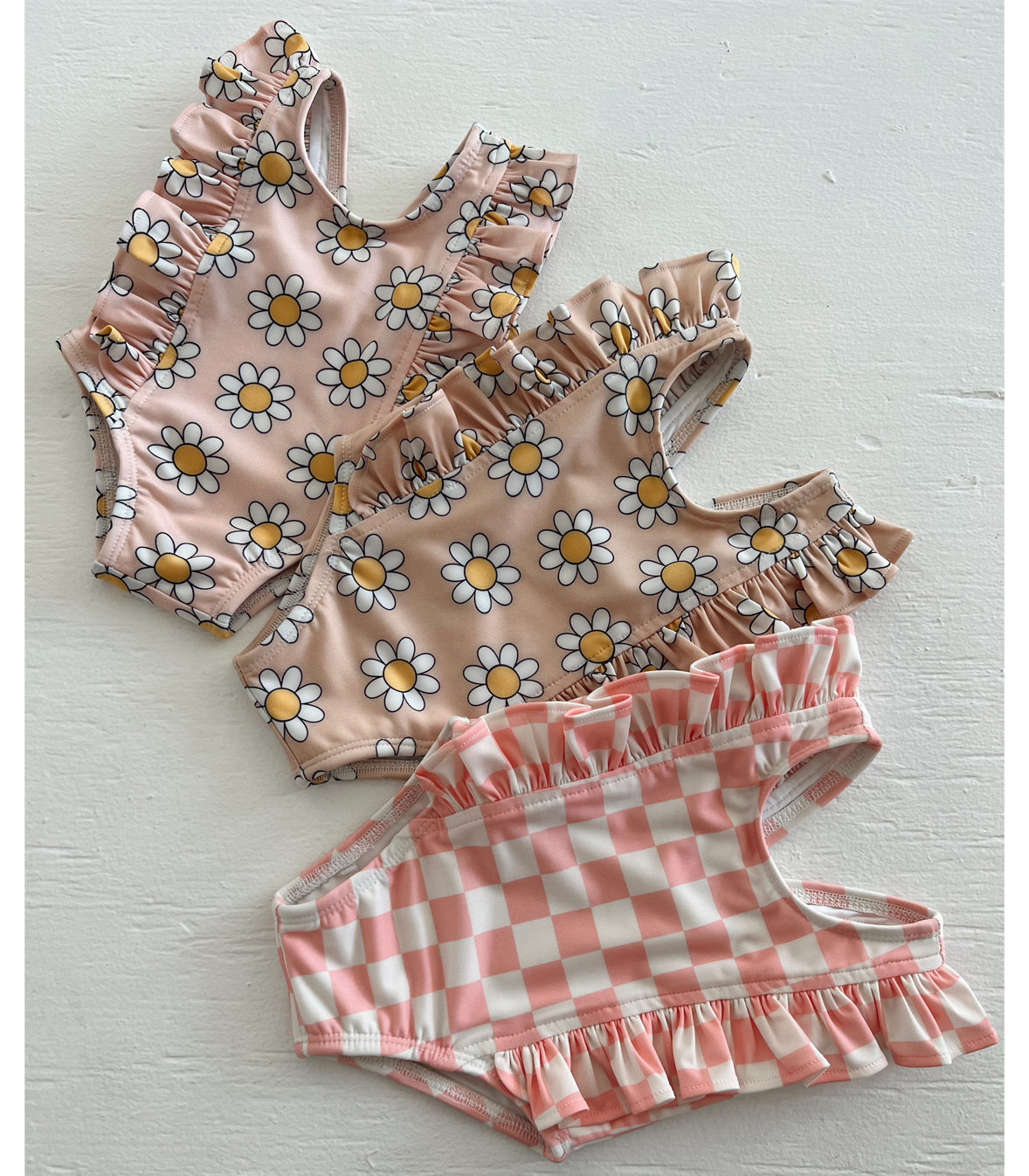 Strawberry Shortcake Checkerboard / Monaco Swimsuit / UPF 50+