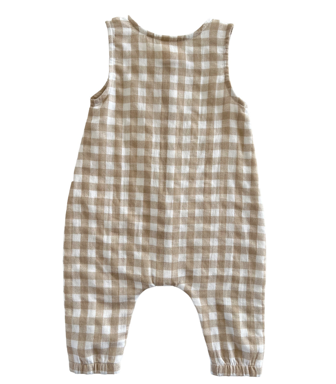 Tan Gingham / Organic Bay Jumpsuit