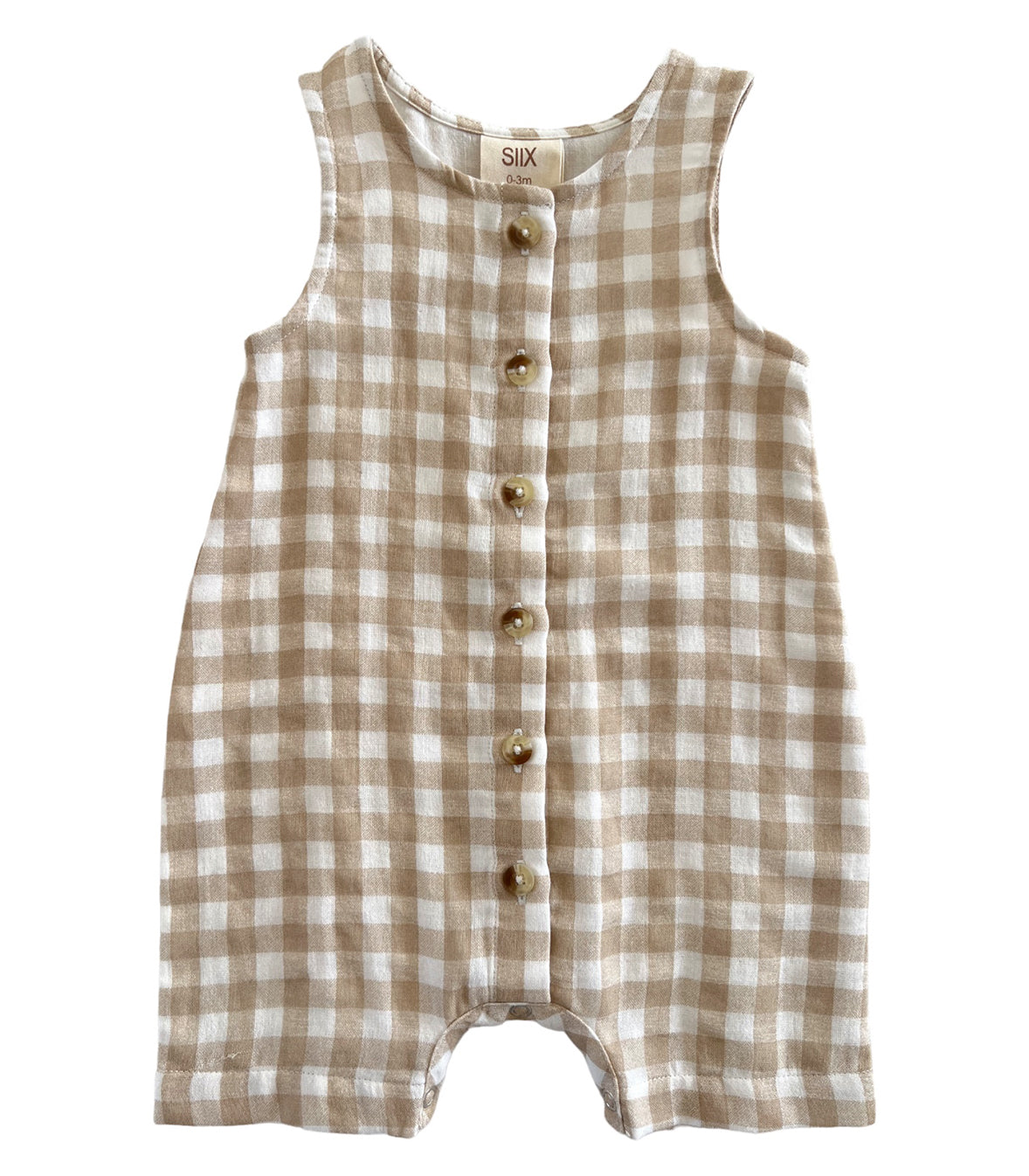 Tan Gingham / Organic Bay Shortie