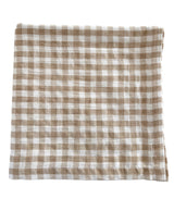 Tan Gingham / Organic Swaddle