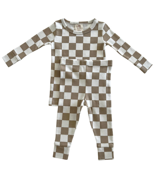 Tiramisu Checkerboard / Organic 2-Piece Set