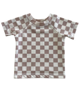 Tiramisu Checkerboard / Cabana Rashguard / UPF 50+