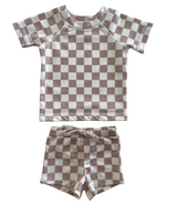 Tiramisu Checkerboard / Cove Rashguard Set / UPF 50+